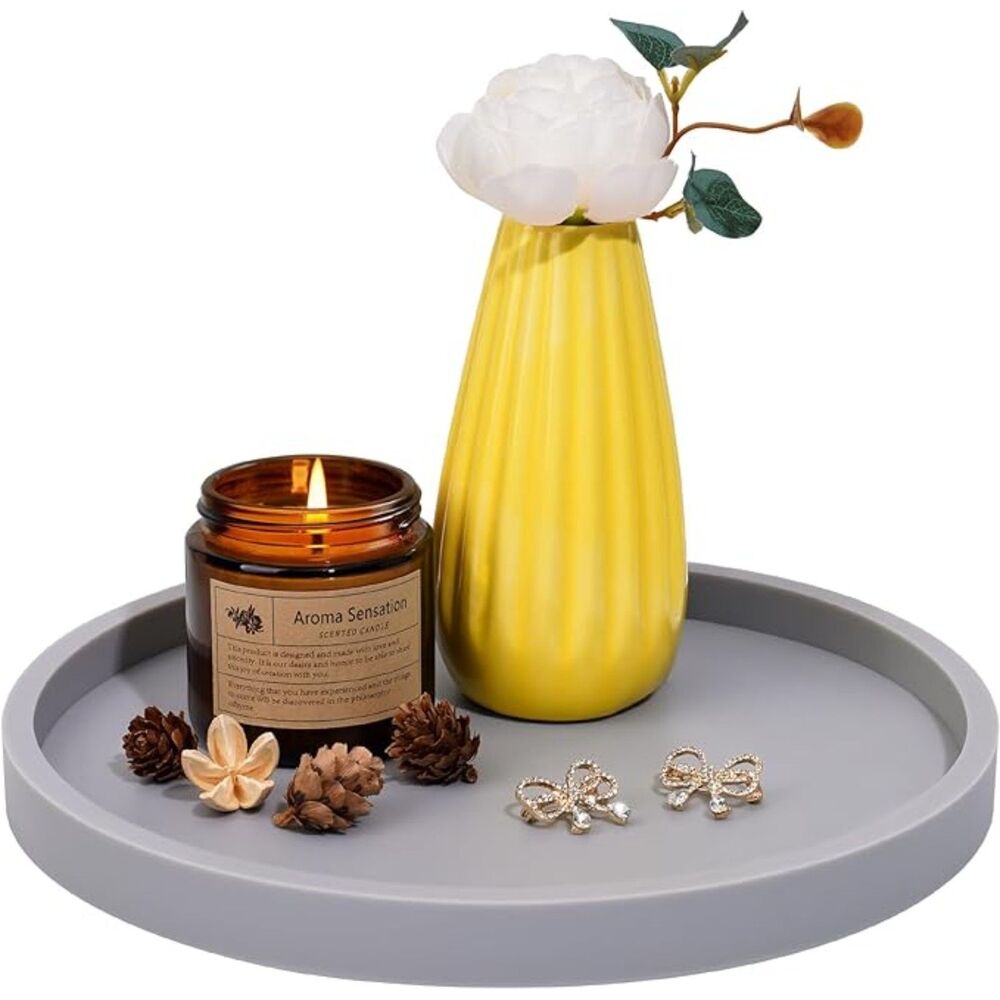 NiHome Thickened Silicone Vanity Organizer Tray for Bathroom